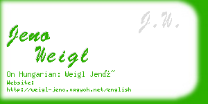 jeno weigl business card
